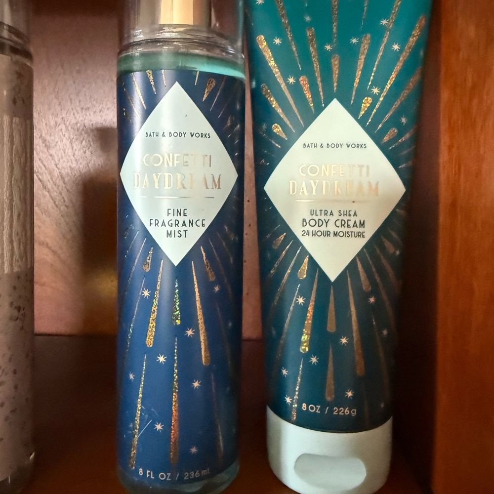 Bath & Body Works Confetti Daydream Fragrance Mist and Body Cream Set - Blue